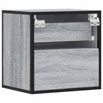 ZNTS Wall-mounted Bedside Cabinet Grey Sonoma 40x31x39.5 cm 848730