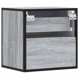 ZNTS Wall-mounted Bedside Cabinet Grey Sonoma 40x31x39.5 cm 848730