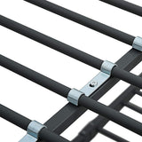 Bunk Bed Black Powder-coated metal 90x200cm mattress size Durable 287910
