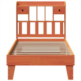 Bed Frame without Mattress Wax Brown 75x190 cm Small Single Solid Wood Pine 3308869