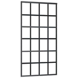 Sliding Door ESG Glass and Aluminium 102x205 cm Black 151022