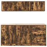 ZNTS Garage Cabinets 6 pcs Smoked Oak Engineered Wood 3328345