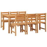 7 Piece Garden Dining Set Solid Wood Teak 3157189