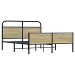 Metal Bed Frame without Mattress Sonoma Oak 160x200 cm 3318694