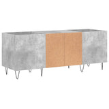 Record Cabinet Concrete Grey 121x38x48 cm Engineered Wood 831680