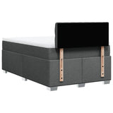 Box Spring Bed with Mattress Dark Grey 120x190 cm Fabric 3285835