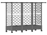 Raised Bed with Trellis and Roof Light Grey 164 x 40 x 127 cm 3423123