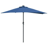 Garden Parasol 294 x 150 x 224 cm Polyester and Steel Azurblau 42003274