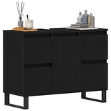 Bathroom Cabinet Black Oak 80 x 33 x 60 cm Engineered Wood 862895