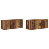 Wall-mounted TV Cabinet Set 2 pcs Old Wood Engineered Wood 3415571