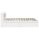 Bed Frame with Headboard White 160x200 cm Solid Wood Pine 3307078