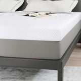 Mattress Topper White 180 x 200 x 10 cm Jaquard Fabric 4106251