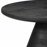 ZNTS Side Table Black Ø50x40 cm Solid Wood Mango 4017535