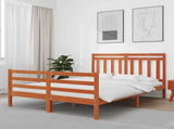 Bed Frame with Headboard Wax Brown 160 x 200 cm 3418134
