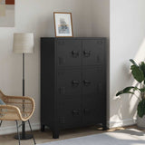 Industrial Storage Chest Black 75x40x120 cm Steel 145359