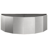 Planter Silver 120 x 60 x 35 cm Stainless Steel 883686