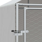Outdoor Dog Kennel with Roof Silver 2x14x2.5 m Galvanised Steel 3190477