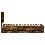Bed Frame with Drawer Smoked Oak 90 x 190 cm Engineer Wood 3411163