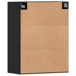 Wall Mounted Cabinets 2 pcs Black Engineered Wood 3197986