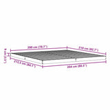 Floor Bed Frame Natural 213.5 x 204 x 9 cm Solid Pine Wood 869744
