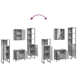 ZNTS 4 Piece Bathroom Cabinet Set Grey Sonoma Engineered Wood 3214773