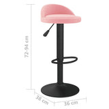 Bar Stool Pink Velvet 333595