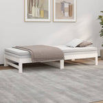 ZNTS Pull-out Day Bed without Mattress White 2x cm 823410