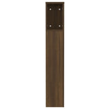 Headboard Cabinet Brown Oak Engineered Wood Medium 817269