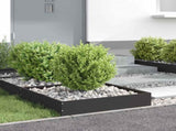Lawn Edging 6 pcs Black 60 x 60 x 13 cm Steel 874731