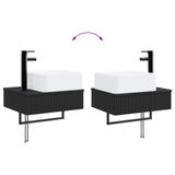 Bathroom Furniture Set 3 pcs Black Engineered Wood 3405598