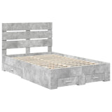 Bed Frame Concrete Grey 120 x 200 cm Engineered Wood 3411991