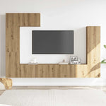 ZNTS 5 Piece TV Cabinet Set Wall-mounted Artisan Oak Engineered Wood 3329196