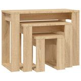 Nesting Tables 3 pcs Sonoma Oak Engineered Wood 808606