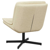 Swivel Chair Cream 63 x 75 x 76 cm Fabric 42007356