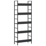 5-Layer Book Shelf Black 60x27.6x158.5 cm Engineered Wood 288226