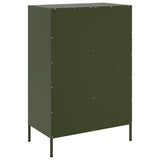 Highboard Olive Green 68x39x101.5 cm Steel 843106