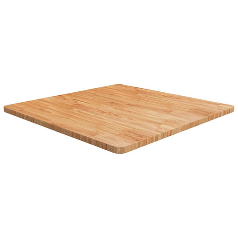 Square Table Top Light Brown 80x80x2.5cm Treated Solid Wood Oak 343032