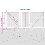 Welded Wire Fence with Spikes 50 x 1.4 m 3353279