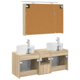 Bathroom Cabinet Set 4 pcs Sonoma Oak Engineered Wood 3406457
