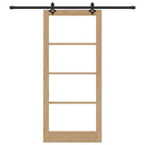 Sliding Door ORKDAL Natural and Black 93 x 211 cm 3332205