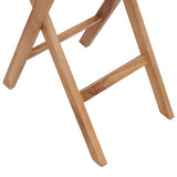 ZNTS Folding Garden Table 60 cm Solid Teak Wood 48993