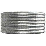 Garden Raised Bed Galvanised Steel 296x80x36 cm Silver 318927