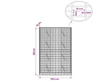 Gabion with 5 mm Wire and 5x10 cm Mesh 100x10x200 cm 3464492