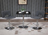 Modern Height Adjustable Counter Bar Table with 360&deg Swivel Tabletop and Electroplating Metal T3398P342992