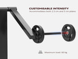 Adjustable Preacher Curl Bench, Multi-Functional Weight Bench with Handlebar and Elbow Cushion for T3398P425059