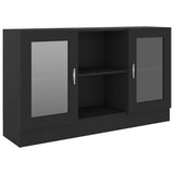 Vitrine Black Engineered wood, glass 120 cm x 30.5 cm x 70 cm 802787