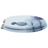 Soft-Close Toilet Seat Grey 44 x 38 cm MDF board 42027184
