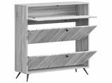 Shoe Cabinet BREDA 78 x 24 x 103 cm Engineered Wood Grey Sonoma 897541