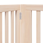 Dog Gate with Door Foldable 12 Panels 960 cm Poplar Wood 3155672