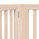 Dog Gate with Door Foldable 12 Panels 960 cm Poplar Wood 3155672